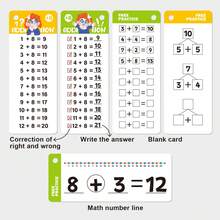 15pcs Reusable Math Flash Cards Colorful Wipe Clean Addition Subtraction Multiplication Division Fractions Montessori Toys Kids Toys Flash Cards Education Math Games Toys For Kids 3-8 Years Preschool Kindergarten Homeschool Learning Activity Travel Educational Game Birthday Christmas Gift For Boys Girls - Multicolor - View 7