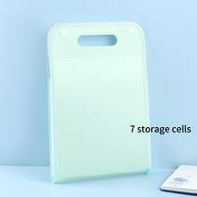 An Accordion File Organizer, Multi-Compartment Labeled File Organizer, Suitable For A4 Paper, For Receipts In Home And Office File Organization. - Blue and White - View 12