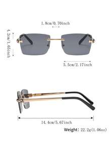 一副男士金属框矩形商务休闲时尚眼镜，适合商务旅行、行业会议、客户拜访等场合。 - 彩色 - 查看 11