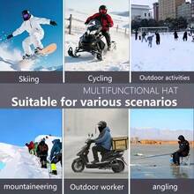 2026新款男女通用秋冬户外保暖帽/鸭舌帽/连帽衫，双层帽身设计，拉法帽，适合骑行/滑雪/钓鱼，可组合使用，柔软舒适，男女皆宜，户外休闲帽。 - 彩色 - 查看 9