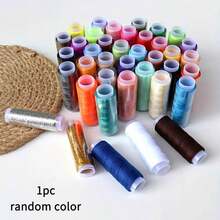 Set de 50 piezas de hilos de coser de poliéster multicolor, surtido versátil de hilos de coser para costura a mano o máquina, perfecto para proyectos de costura y manualidades en el hogar, regalo ideal para aficionados a la costura y el bordado con colores vibrantes y puntadas suaves - Multicolor - Ver 4