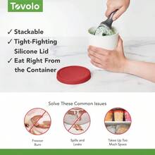 Tovolo - Contenedor de almacenamiento congelador para sorbete y gelatina sin BPA y apto para lavaplatos - Cayena - Ver 3
