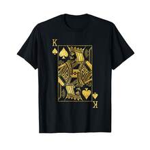 Casino T-Shirt Poker Card Game Luck Knight King Of Spades Copy.Jpg Women's T-Shirt Graphic Tees Crop Tops Sets Tops T-Shirt - 黑色 - 查看 2