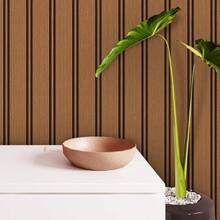 Adhesive Wallpaper With Ribbed Wood Pattern, Brown, Thick Strips - Multicolored 11 - View 6