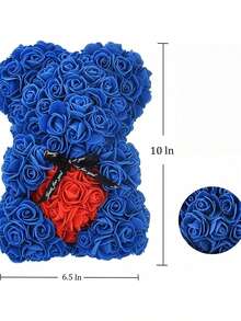 1pc Realistic Rose Bear, Romantic Rose Bear Made Of PE Foam, Romantic Foam Flower Gift For Valentine's Day, Birthday Or Anniversary, Suitable As Creative Valentine's Day Gift For Girlfriend, Mother's Day Gift, Christmas Gift, Teacher's Day, Graduation Gift, Artificial Eternal Rose Bear - Multicolor - View 12