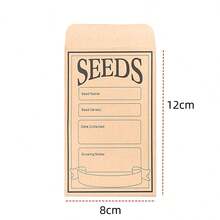 20pcs Self-Adhesive Seed Envelopes, Kraft Paper Seed Storage Bags, Size 2.36 X 3.14 Inches, For Collecting Flower & Vegetable Seeds - Khaki - View 5