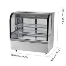Kühlvitrine Gebäckvitrine 505 L 2-stufiger kommerzieller Kühlvitrinenschrank Kuchentheke kkalte Theke mit LED-Beleuchtung & Abluftkühlung Rollbar, für Bäckereien Café Restaurant usw. - 18 Kubikfuß - Übersicht 10
