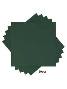 20pcs/Set, 40pcs/Set, 60pcs/Set Thick & Soft Absorbent Dark Green Solid Color Party Napkins, 2-Ply Soft Paper Napkins, 33cm*33cm When Unfolded, Suitable For: Wedding, Tea Party, Birthday Party Decorations, Party Decorations, Party Supplies, Holiday Decorations, Holiday Supplies - Dark Green - View 12