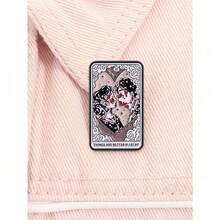 1PC "Motivational Quote" Brooch Enamel Pin, Lapel Badge Jewelry Accessory With American Punk Rock Style - Multicolor - View 1