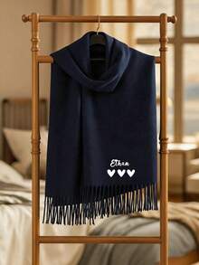 Personalized Embroidered Scarf, Luxury Custom Scarf, Christmas Gift, Birthday Gift, Valentine's Day Gift (For Her), Mother's Day Gift, Wedding Gift, New Year Gift