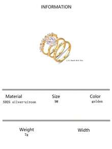 3 件套奢华优雅 S925 纯银椭圆形锆石戒指套装，适合女性订婚、婚礼、派对、日常佩戴、周年纪念、节日礼物、婚礼季节