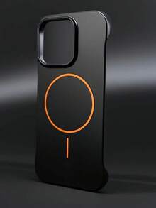 New Luxury Metal Paint Magnetic Wireless Charging Protective Case For Air 17/16/15/14/13/12/11 Pro Max Plus, Ultra-Thin Frameless Heat Dissipation Protective Cover - Rose Gold - View 7