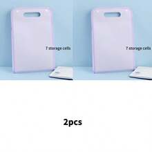 An Accordion File Organizer, Multi-Compartment Labeled File Organizer, Suitable For A4 Paper, For Receipts In Home And Office File Organization. - Blue and White - View 13