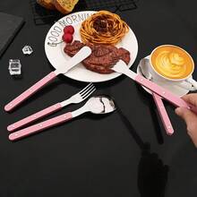 5 st smörkniv rostfritt stål smörkniv ost akrylhandtag ost bröd syltskärare multifunktionell matporslin - Multifärgad - Visa 7