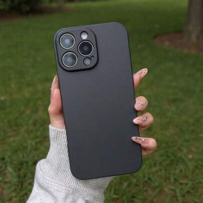 1pc: Upgraded Premium Minimalist Solid Black Phone Case, Anti-Slip, Shock-Proof, Fingerprint-Resistant, Protective Cover, Compatible With IPhone 5/5s/6/6s/6 Plus/7/7 Plus/8/8 Plus/Xr/Xs Max/11/11 Pro/11 Pro Max/12/12 Mini/12 Pro/12 Pro Max/13/13 Mini/13 Pro/13 Pro Max/14/14 Plus/14 Pro/14 Pro Max/15/15 Plus/15 Pro/15 Pro Max/16/16 Plus/16 Pro/16 Pro Max/17/17 Pro/17 Pro Max/Air/SE 2020