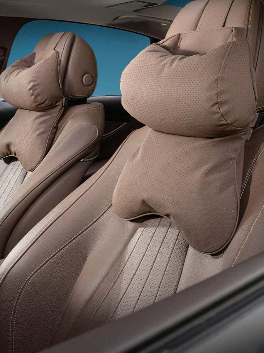 Car Neck & Back Support Pillow - Dual-Core Zero Pressure Filling Technology, 5-Point Ergonomic Support, Adjustable Height & Angle, Breathable Mesh Fabric, Soft & Skin-Friendly, Tool-Free Quick Installation, Anti-Slip & Anti-Displacement Design, Compatible With All Vehicle Seats Including Sedans, SUVs And New Energy Cars