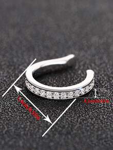 简约银色/金色夹式耳环，女士无耳洞夹式耳环，无需耳洞即可佩戴，耳骨夹式耳环 - 彩色 - 查看 3