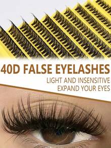 ( 200Pairs Total) 40D Multi-Style Length Mix-And-Match Fairy-Like, Lightweight And Dense False Eyelashes, Creating A Natural And Three-Dimensional Layer, One Key Unlock Manga Lashes Effect, Easy To Achieve Comic Eye Freedom - D - View 8