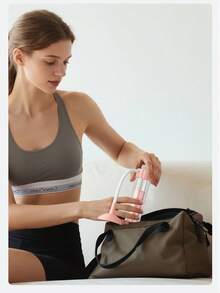 1个便携式呼吸哑铃，腹式呼吸练习，提升肺活量、腹肌、盆底肌和面部核心肌群，可调节呼吸训练器（面部和腹肌训练） - 粉色/蓝色 | 肺活量、核心腹肌和盆底肌锻炼器 | 便携式家用健身器材，呼吸哑铃