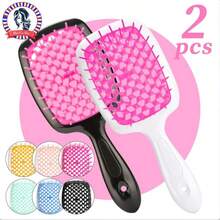 1/2/3pcs Anti-Static Hair Brushes With Scalp Massage Function, Suitable For Wet & Dry Hair, Professional Salon Use - Multicolor - View 1