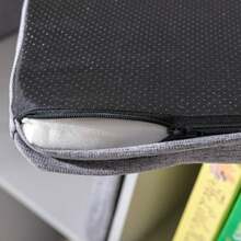 Children's Bookcase With Stool, Children's Bench With 6 Compartments, Storage Chest With 3 Cushions, Toy Chest, Ages 3 And Up, Grey, 103 X 30 X 62 Cm - Grey - View 7