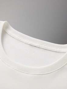 Boys' Clothing Autumn And Summer Casual Short Sleeved -1 To 10 Digital Building Block Cartoon Image - Printed Pattern Design Round Neck T-Shirt, Boys' Children's Clothing Pullover, 180g Polyester Soft Fabric, Local Warehouse, Suitable For Children's Vacation, Party, Outdoor, Travel Wear - trắng - Xem 3