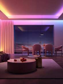 1pc USB Powered Bluetooth LED Light Strip, App Controlled Undismantled Color Changing Lights, Suitable For Home Decor, Holiday Decoration, Computer & TV Backlight, 65ft LED Strip Lights, Bedroom, Button Control - Multicolor Light - View 3