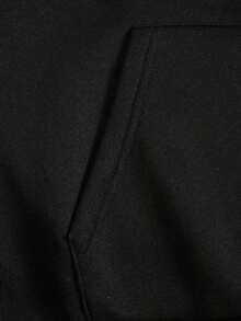 Hombre003-1 Men's Round Neck Hoodie With Anti Social Club Sad Boyz Print, Kangaroo Pocket And Drawstring, Long Sleeve, Loose And Casual, Ideal For Gifting As Men's Clothing Front And Back (Lightweight Spring-Autumn Model). Choose A Larger Size.) - 黑色 - 查看 5