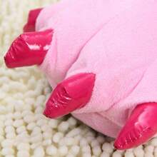 Unisex Paw Claw Slippers Funny Animal Plush Costume Shoes Plush Fuzzy Warm Home House Shoes Slipper Indoor - 大號 + 粉紅色 - 查看 3