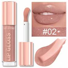 AINIPINK Pearlescent Lip Gloss, Waterproof Lipstick, Shimmer Lip Tint, Sweat-Proof And Non-Stick To Cups, Pearl Luster, Large Brush Head,Easy To Color,  Moisturizing, Plumping, Transfer-Proof, Non-Sticky, Long-Lasting, Exquisite, Jelly, Nude, Christmas Gift, Daily, Suitable For Gifts, Festival Makeup, And Performance Makeup, Y2K Makeup Party Beach Travel Holiday Camping Outdoors Present Rose Fashion Girl New Year Cosmetic Cosplay Best Trip Festivals Color Fancy Campus School Charm Vibe Cny Chinese New Year, Valentine's Day Gifts, Vegan, Cruelty Free, Smooth And Easy To Apply, Crystal Clear And Radiant. Added With Unique Mint Ingredients, It Reduces The Sticky Feeling. - 彩色 - 查看 2
