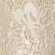 米底網紗-米色拼白金線大花