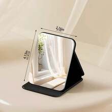 Elegant Gold Oval Vanity Mirror, Stylish Metal Frame, Polished Glass Mirror Surface, Portable Makeup Mirror For Bedroom And Door Decor, No Power Required, Dorm Decor, Fashionable Mirror Design, Portable Mirror, Decorative Wall Mirror - Multicolor - View 6