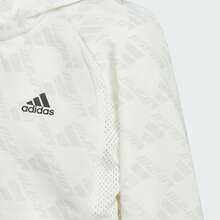 Adidas Young Girl Loose Comfortable Versatile Hooded Jacket - White - View 5