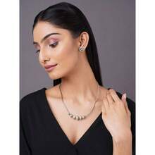 DMZ - 2594 - Ball Chain Jewelry Set, Small, Brass - Initial - View 2