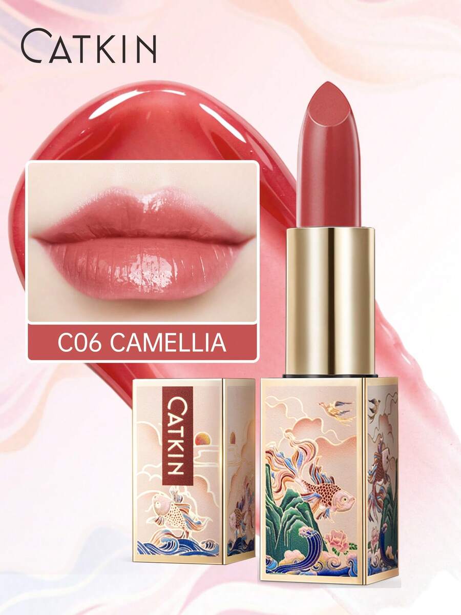 CATKIN Color Changing Lip Balm, Super Moisturizing Natural Lip Nourishing Cream, Containing Vitamin E, Nourishing Chapped Lips, Camellia - C06 Camellia - 查看 1