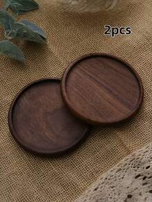 Wooden Coasters, Tea Cup Coffee Cup Coasters, Durable Heat-Resistant Round Coasters For Bowls, Dishes, Teapots, Insulated Tableware Holders - Multicolor - View 13