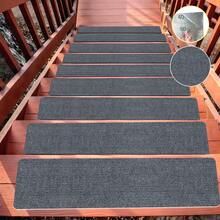 4/8/15pcs Outdoor Stair Non-Slip Mats, Anti-Slip Stair Treads, Suitable For Wooden Stairs, Durable Outdoor Non-Slip Mats, Anti-Slip Stair Treads, Indoor & Outdoor Stair Carpets, Pet-Friendly Outdoor Non-Slip & Scratch-Resistant Stair Mats - Self-Adhesive, Reusable, Prevent Stair Mat Displacement - Easy Installation Stair Treads - Multicolor - View 11