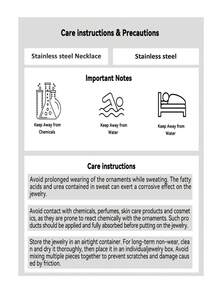 1 件不锈钢简约复古优雅水滴吊坠项链 - 金色 - 查看 5