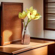 Bộ 8/6/4/2 bình hoa nhựa kẻ sọc, bình hoa trong suốt dùng để cắm hoa và trang trí, thích hợp cho bó hoa, ngày lễ, trang trí nhà cửa, bàn ăn, đám cưới, tiệc tùng. - Nhiều màu - Xem 9