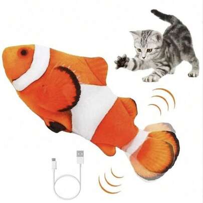 Đồ chơi mèo hình cá điện tử chuyển động màu cam trắng nhiều màu, đồ chơi tương tác giúp mèo giải tỏa sự nhàm chán, đồ chơi hình cá điện tử cho mèo trong nhà, đồ chơi tương tác cho mèo, đồ chơi cá chuyển động cho mèo, đồ chơi điện tử cho mèo, đồ chơi giúp mèo giải tỏa sự nhàm chán, đồ chơi hình cá cho thú cưng, đồ chơi chơi trong nhà cho mèo, đồ chơi nhiều màu sắc cho mèo, đồ chơi giải trí cho thú cưng, đồ chơi trêu chọc mèo, đồ chơi chạy bằng pin cho mèo, đồ chơi vui nhộn cho mèo.