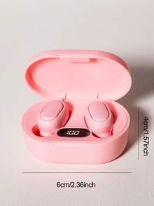 E7S TWS 真无线耳机，带 LED 显示屏，入耳式游戏耳机，高清通话，低延迟，音量控制，USB 充电