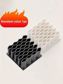 A Extra-Large Size Multi-Functional Storage Rack That Can Hold 32 Items/ Medicine Cream Storage Shelf/ Pen Holder/ Desk Storage/ Medicine Cream Storage/ Wave-Shaped Storage Rack/ Divided Vertical Storage Rack/ Home Necessities-Christmas Gift - Multicolor - View 11