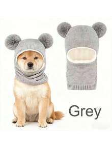 1顶舒适针织保暖宠物帽，适合中大型犬 - 彩色 - 查看 6