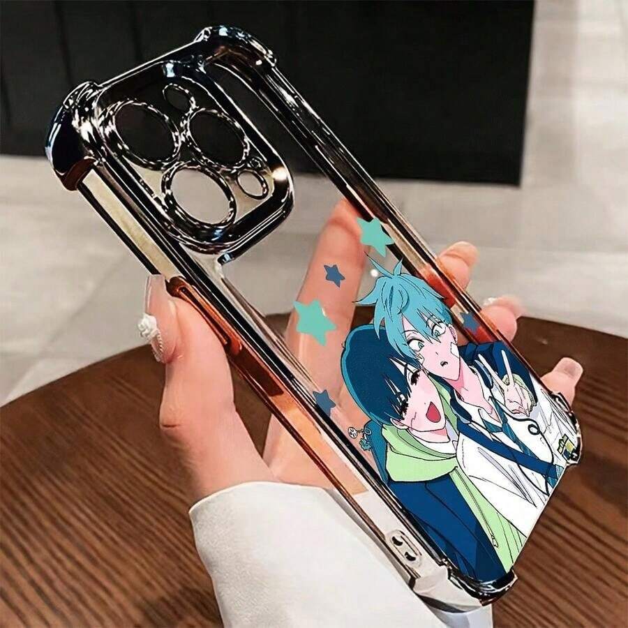 17 16e 16 15 14 13 12 11 ミニ プロ マックス エア X XR XSMAX 8 7 プラスを使う アニメ スマホケース A-Alien S-Stage 耐衝撃性 透明 ソフトバックカバー UV印刷デザイン テクノロジー我が家 カジュアルユーザー 17 プロ マックスを使うケースカバー - ブラック - チェックする 1