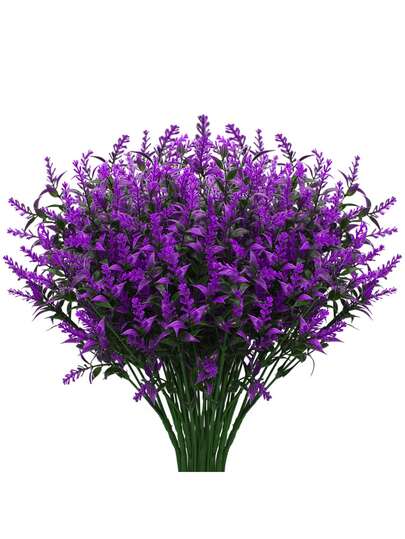 Bó hoa oải hương nhân tạo 3 bông/1 chiếc, cao 40cm, thiết kế cổ điển mộc mạc, thích hợp trang trí ngoài trời, sân vườn, bàn, bình hoa, nhà cửa.