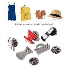 Mujeres Cubrir Broche Botón 5pcs Novedad Broche Pin Broche Botón Cafetera Herramientas Serie Patrón DIY Fabricación Aleación Ligero Decorativo Solapa Pins para Bolsa 5pcs Novedad Broche - como en la foto - Ver 4