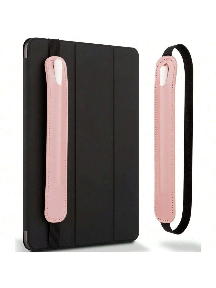 Goospery 笔套，兼容 Apple Pencil 保护套（第一代和第二代），触控笔套，PU 皮革材质，配有弹性绑带，适用于所有平板电脑，包括 iPad Pro 12.9 英寸、11 英寸、Air 4 代 - 粉色 - 彩色 - 查看 1