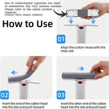 1pc Portable Mini Cleaning Mop, Self-Wringing Squeeze Mop, Mini Cleaning Mop, Car Cleaning Mop With Expandable & Compact Space-Saving Design, Hand-Free Strong Absorbent Wet And Dry Cleaning, Manual, Self-Cleaning, Multi-Functional, Suitable For Bathroom, Kitchen, Desk, Tabletop, Furniture - Multicolor - View 11