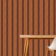 Adhesive Wallpaper With Ribbed Wood Pattern, Honey Oak Finish, Thick Strips - Multicolored 14 - View 3