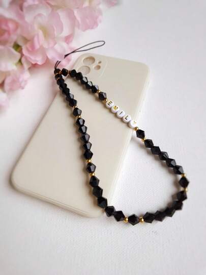 Customized Beaded Phone Wrist Strap, Phone Accessories, Phone Lanyard, Phone Wrist Strap, Personalized Gift For Women